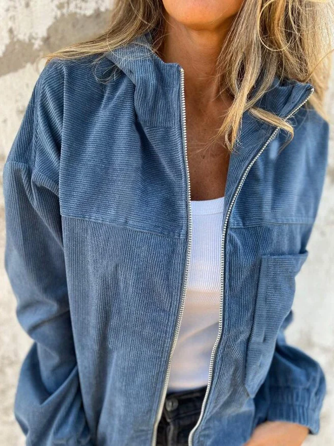 Damen Frühling/Herbst Oberbekleidung Retro Nahtverarbeitung Unifarben Langarm Stehkragen Jacke