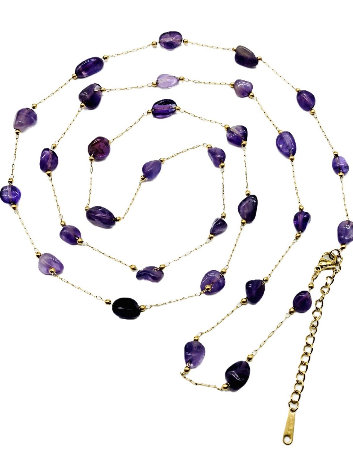 Amethyst modisch Temperament Täglich Pendeln Einfach Vielseitig Armband Schlüsselbein Kette Pullover Kette