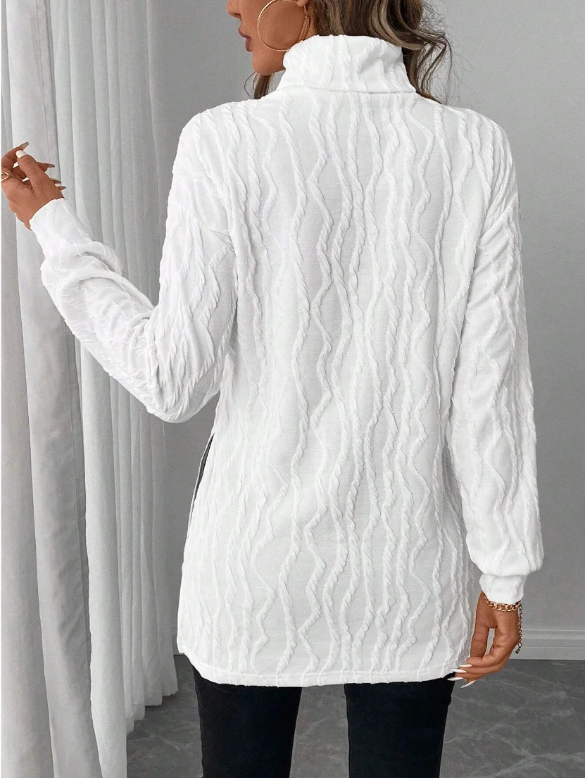 Damen Unifarben Langarm T-Shirts T-Shirt Rundhals Lässig Frühling/Herbst Oberteile