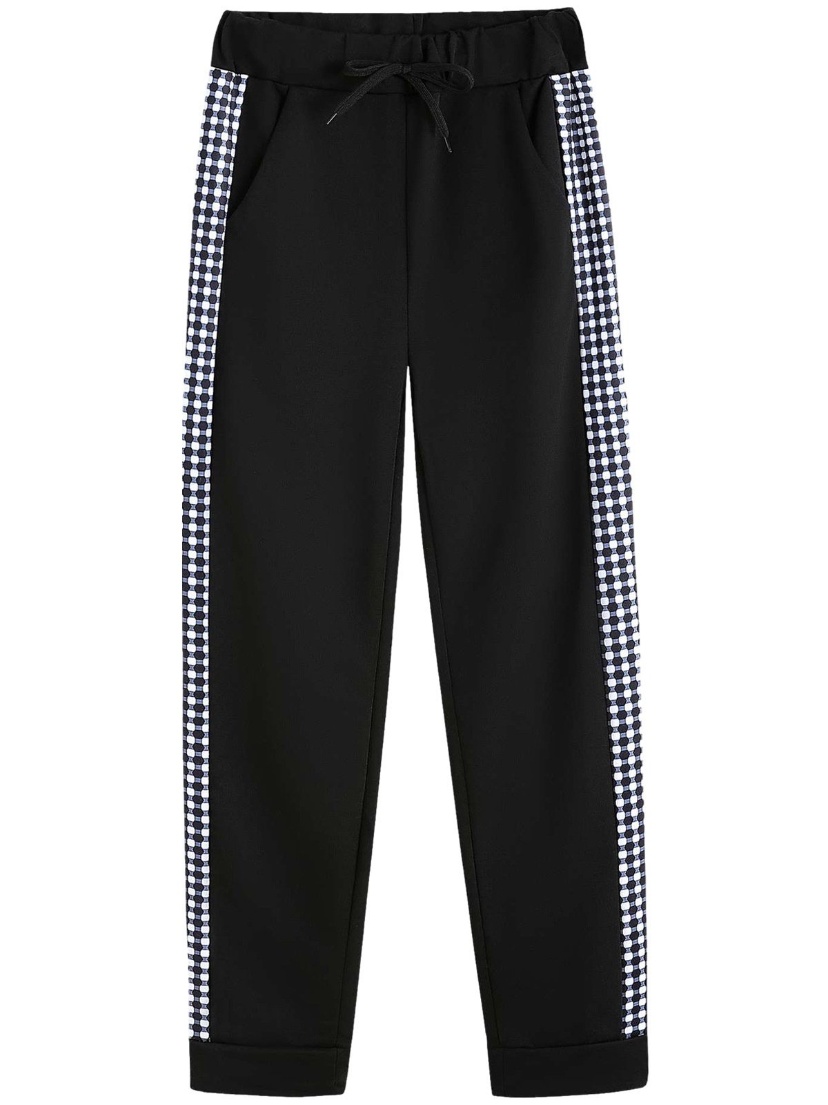 Damen Geometrisch Nahtverarbeitung Zweiteiliges Set Täglich Langarm Lässig Frühling/Herbst Bluse mit Hose Matching Set