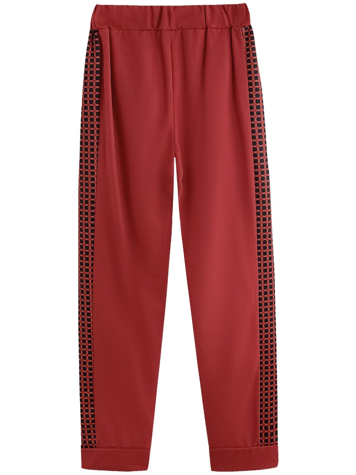 Damen Geometrisch Nahtverarbeitung Zweiteiliges Set Täglich Langarm Lässig Frühling/Herbst Bluse mit Hose Matching Set