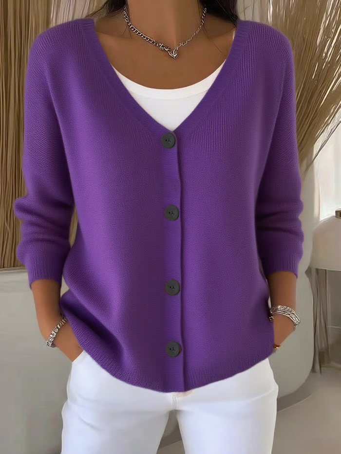 Damen Unifarben Lässig Frühling/Herbst Strickjacke