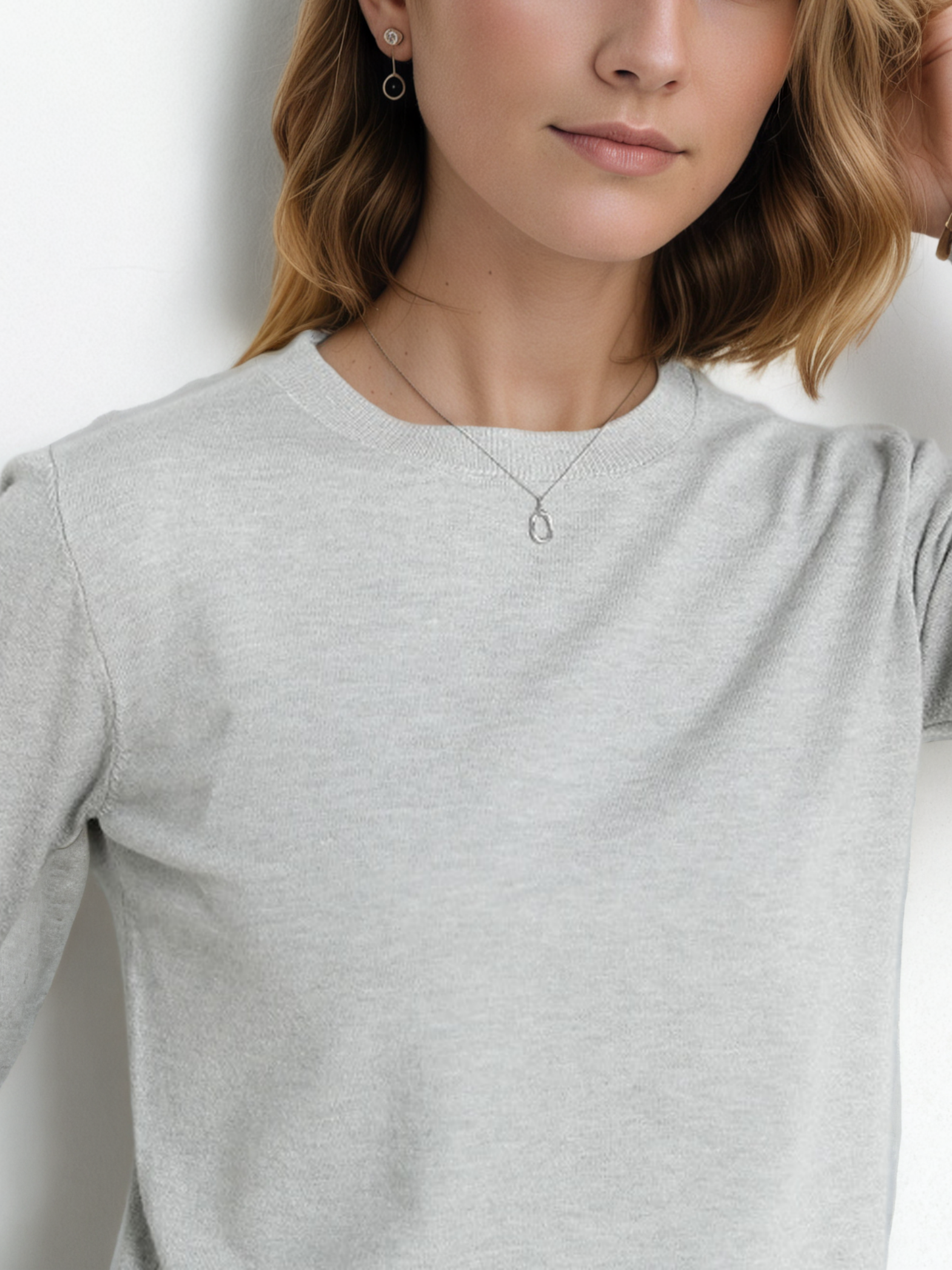 Damen Unifarben Nahtverarbeitung Frühling/Herbst Straße Langarm Rundhals Pullover