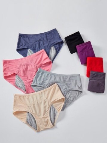 Unifarben Nahtverarbeitung Sport Menstruation Hose Besondere Sanitär Hose Übergröße Hohe Taille Bequem Menstruation Slips Höschen