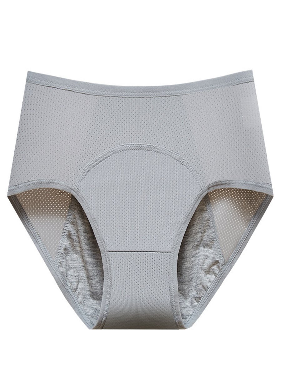 Unifarben Nahtverarbeitung Sport Menstruation Hose Besondere Sanitär Hose Übergröße Hohe Taille Bequem Menstruation Slips Höschen