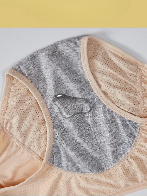 Unifarben Nahtverarbeitung Sport Menstruation Hose Besondere Sanitär Hose Übergröße Hohe Taille Bequem Menstruation Slips Höschen