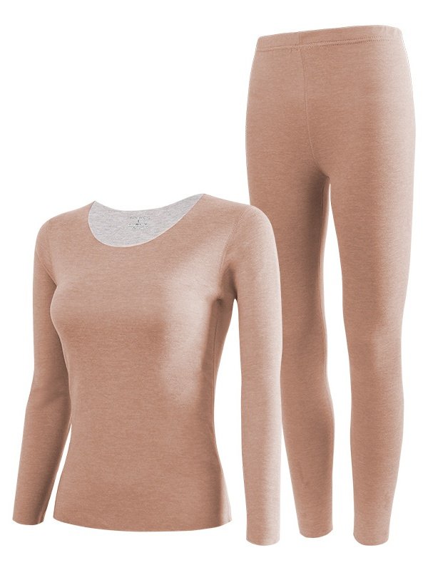 Damen Unifarben Zweiteiliges Set Täglich Langarm Lässig Frühling/Herbst Bluse mit Hose Matching Set