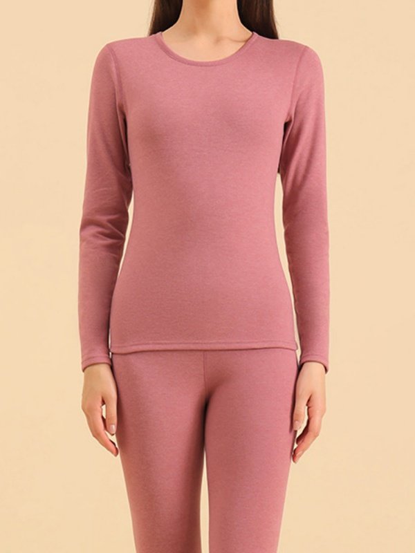 Damen Unifarben Zweiteiliges Set Täglich Langarm Lässig Frühling/Herbst Bluse mit Hose Matching Set