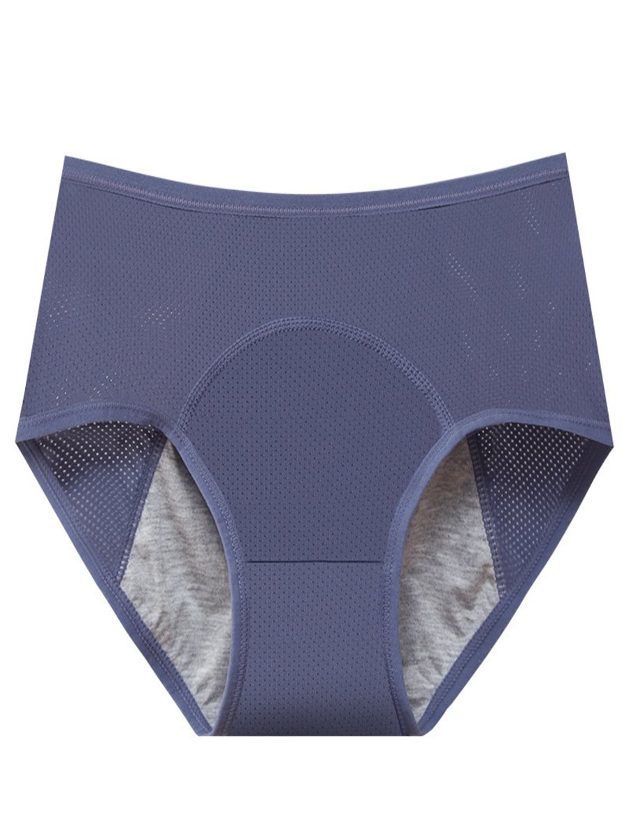 Unifarben Nahtverarbeitung Sport Menstruation Hose Besondere Sanitär Hose Übergröße Hohe Taille Bequem Menstruation Slips Höschen