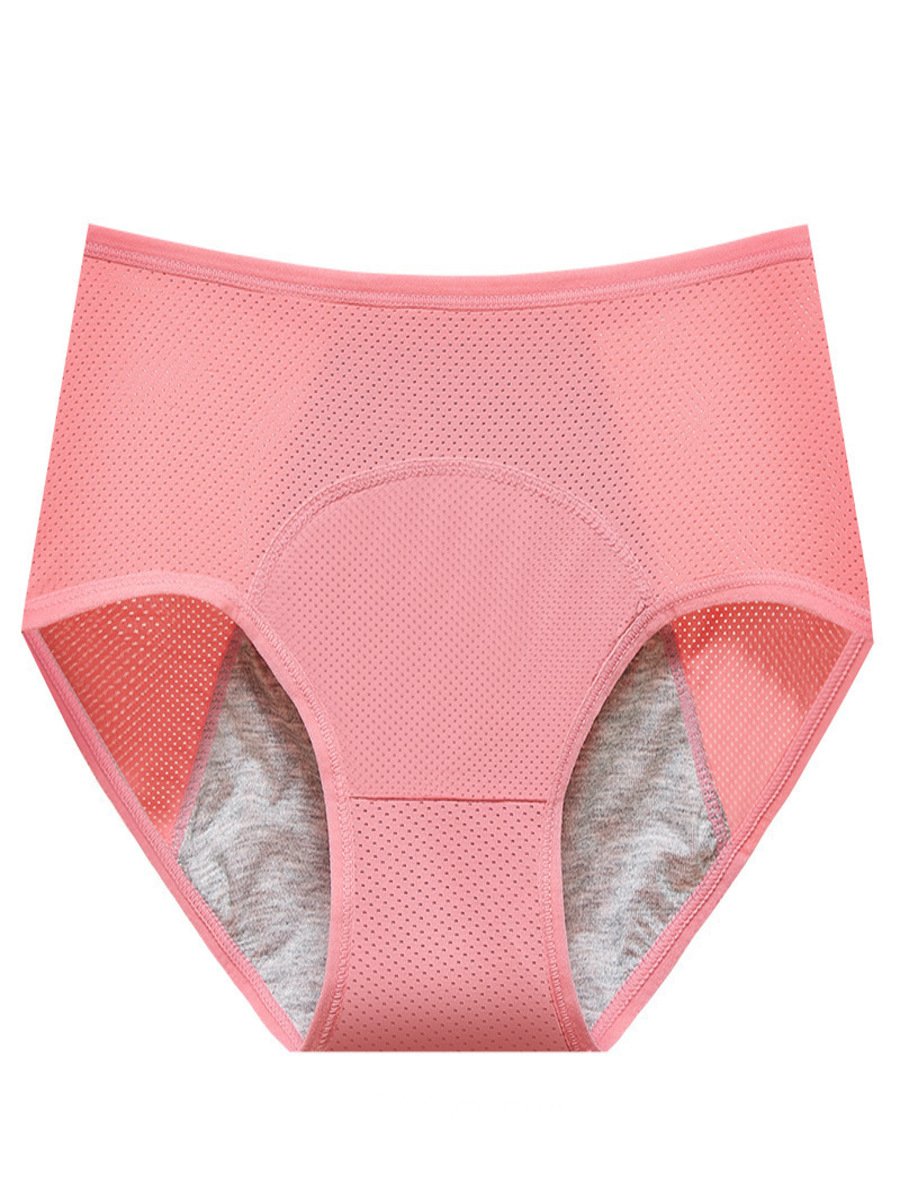 Unifarben Nahtverarbeitung Sport Menstruation Hose Besondere Sanitär Hose Übergröße Hohe Taille Bequem Menstruation Slips Höschen