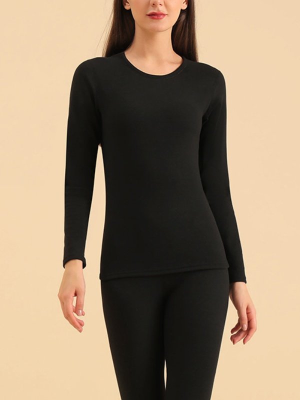 Damen Unifarben Zweiteiliges Set Täglich Langarm Lässig Frühling/Herbst Bluse mit Hose Matching Set