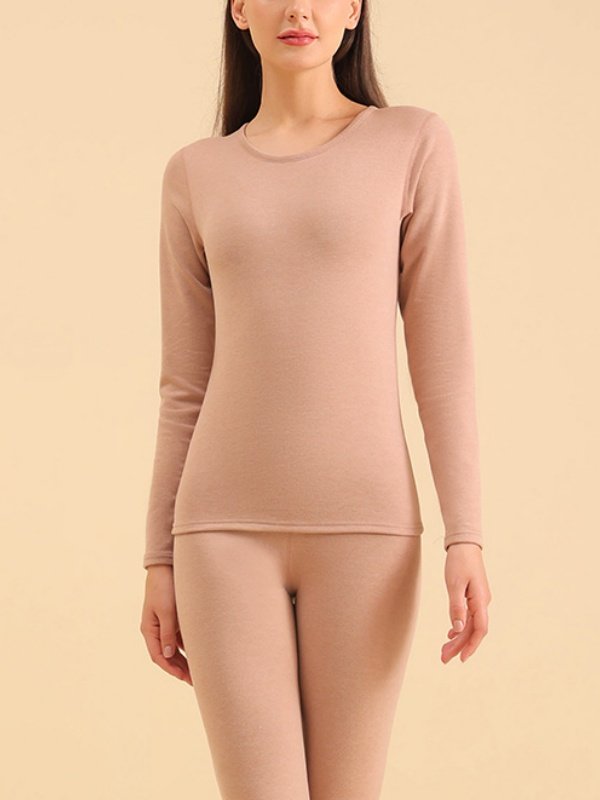 Damen Unifarben Zweiteiliges Set Täglich Langarm Lässig Frühling/Herbst Bluse mit Hose Matching Set
