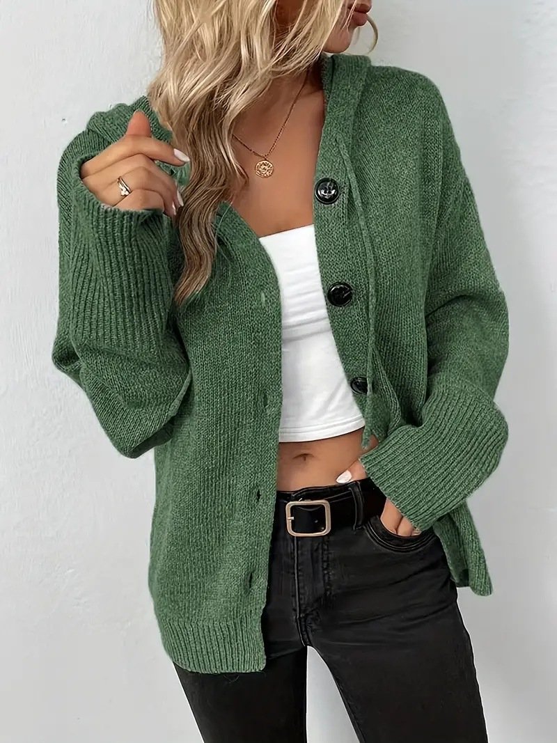 Damen Unifarben Frühling/Herbst Aufdecken Retro Nahtverarbeitung Leicht Strickjacke
