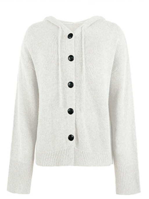 Damen Unifarben Frühling/Herbst Aufdecken Retro Nahtverarbeitung Leicht Strickjacke