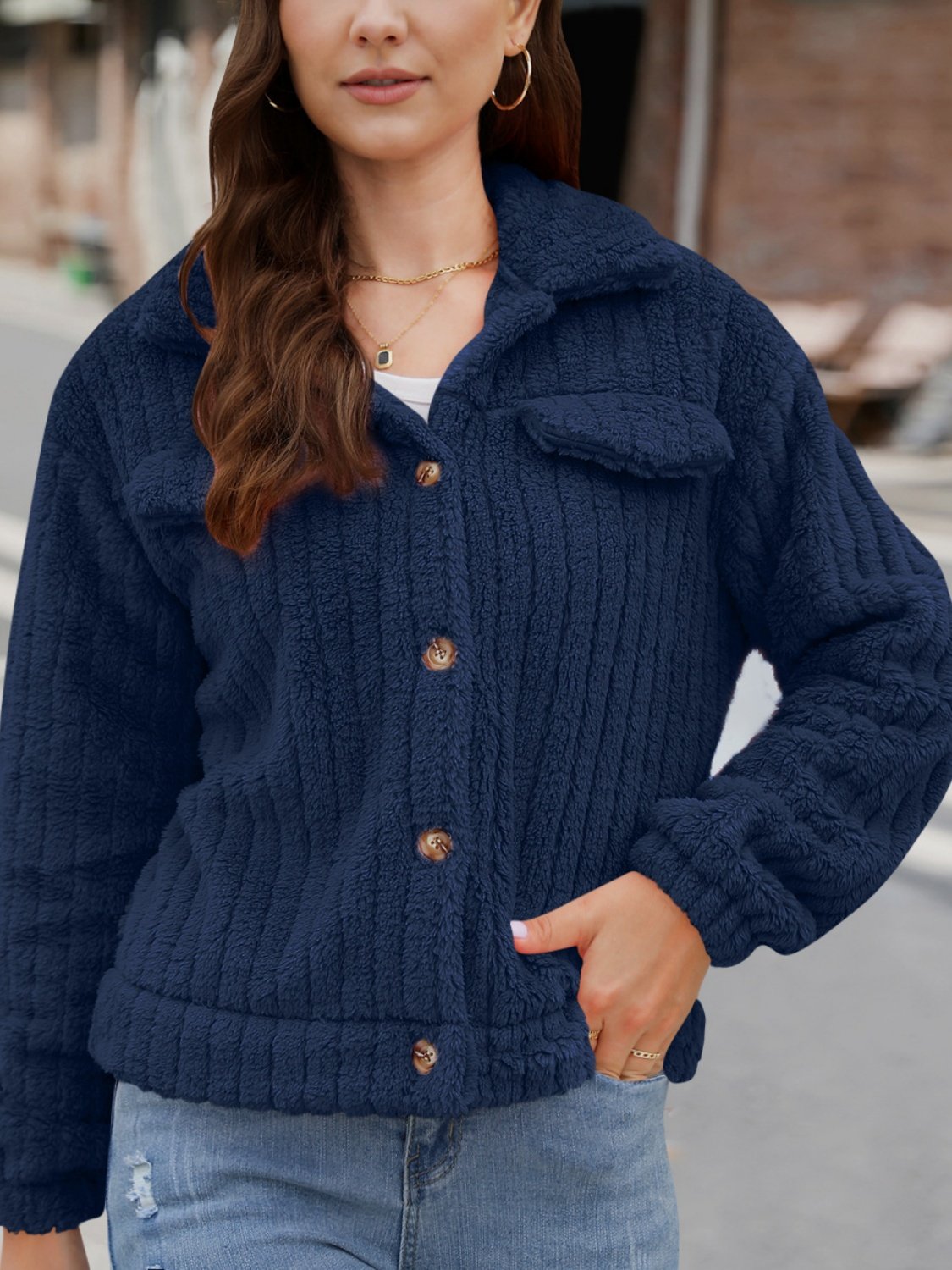 Damen Frühling/Herbst Oberbekleidung Retro Nahtverarbeitung Unifarben Langarm Schalkragen Jacke