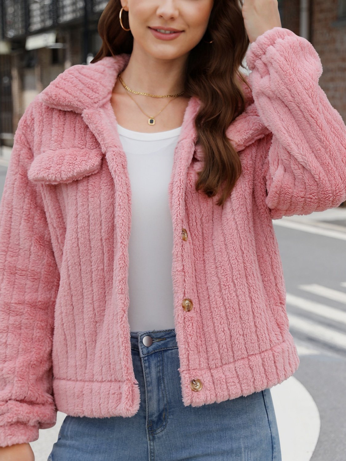 Damen Frühling/Herbst Oberbekleidung Retro Nahtverarbeitung Unifarben Langarm Schalkragen Jacke