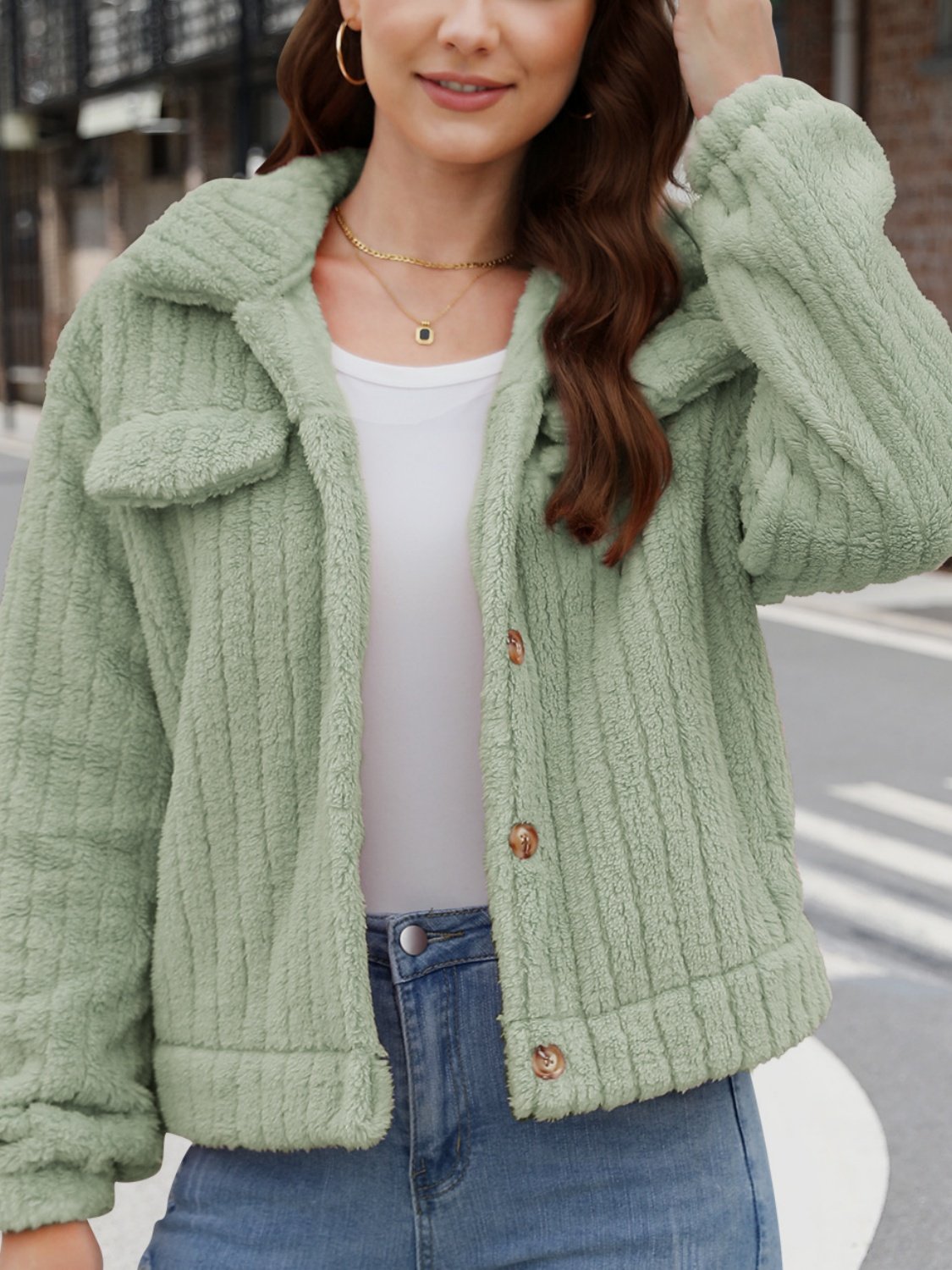Damen Frühling/Herbst Oberbekleidung Retro Nahtverarbeitung Unifarben Langarm Schalkragen Jacke