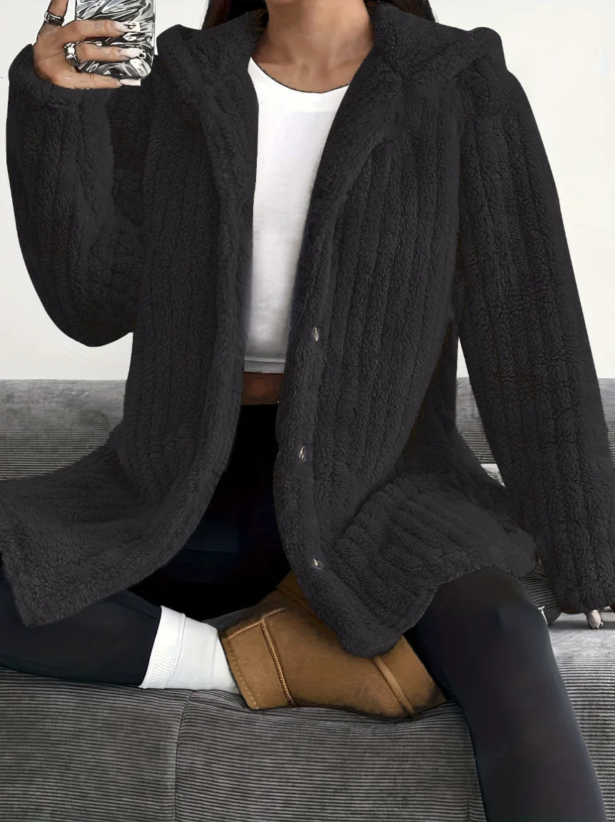 Damen Frühling/Herbst Oberbekleidung Lässig Unifarben Langarm Kapuze Jacke