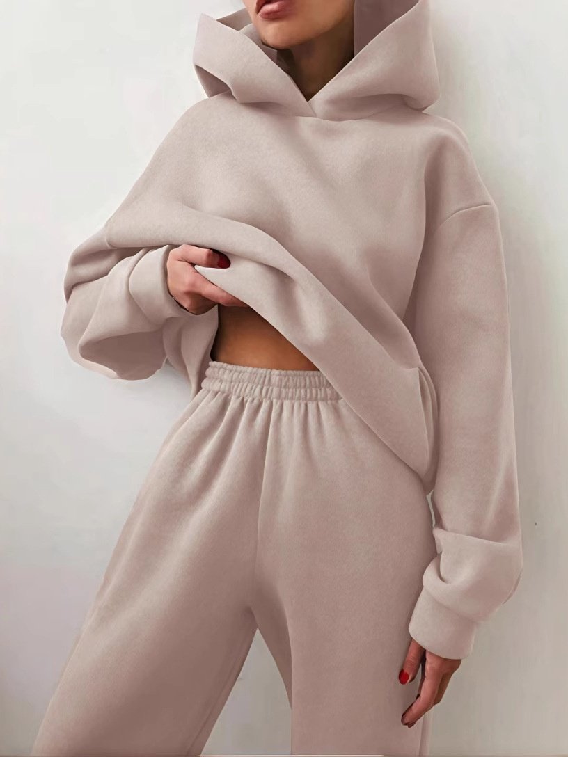 Damen Unifarben Nahtverarbeitung Zweiteiliges Set Täglich Langarm Lässig Frühling/Herbst Bluse mit Hose Matching Set