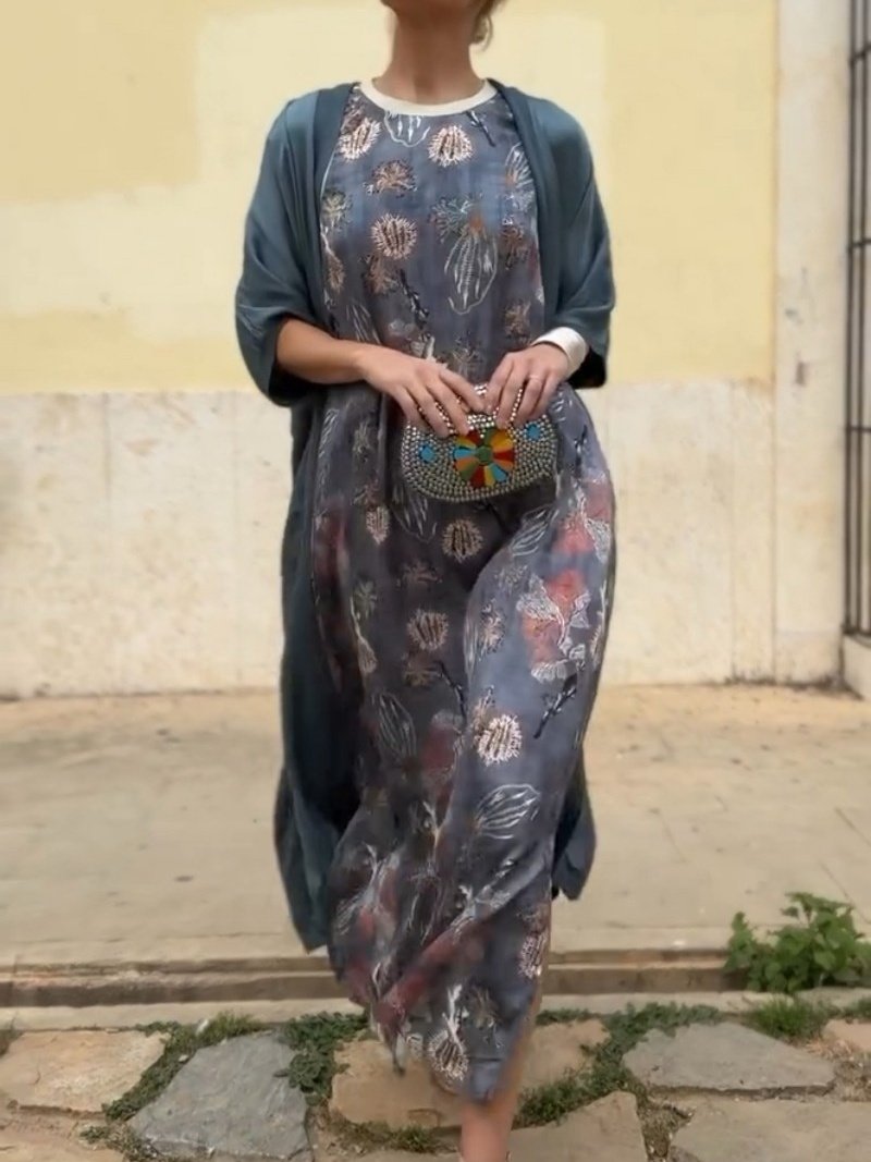Damen Gestreift Print Zweiteiliges Set Täglich Langarm Retro Frühling/Herbst Mantel mit Rock Matching Set