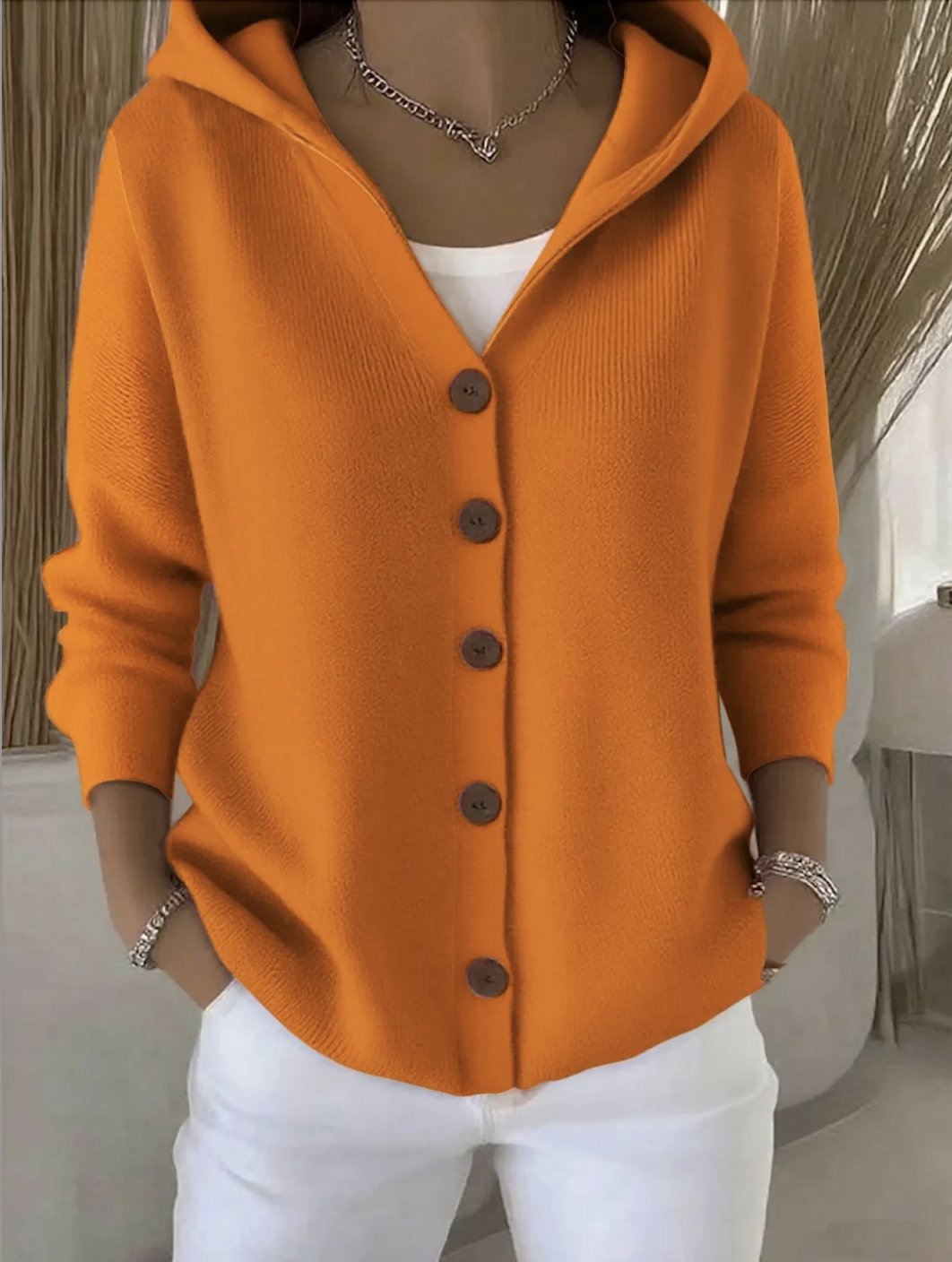 Damen Geblümt Langarm Kapuze Lässig Frühling/Herbst Strickjacke Oberbekleidung