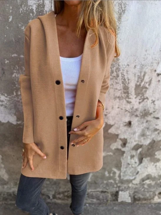 Damen Frühling/Herbst Oberbekleidung Retro Nahtverarbeitung Unifarben Langarm Stehkragen Jacke
