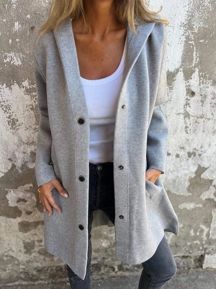 Damen Frühling/Herbst Oberbekleidung Retro Nahtverarbeitung Unifarben Langarm Stehkragen Jacke