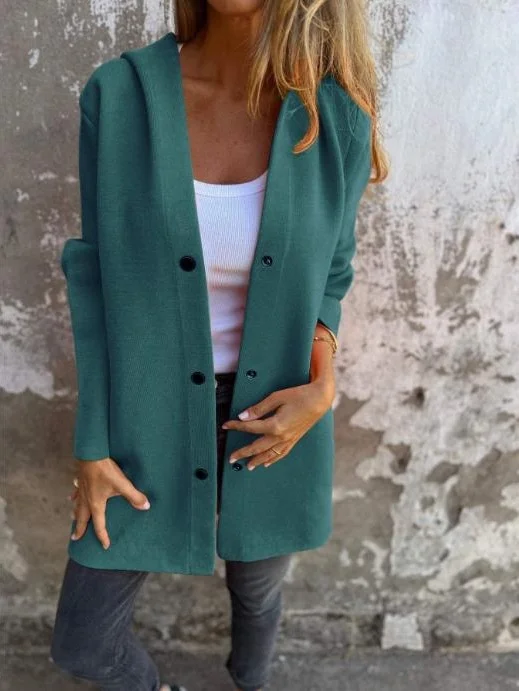 Damen Frühling/Herbst Oberbekleidung Retro Nahtverarbeitung Unifarben Langarm Stehkragen Jacke