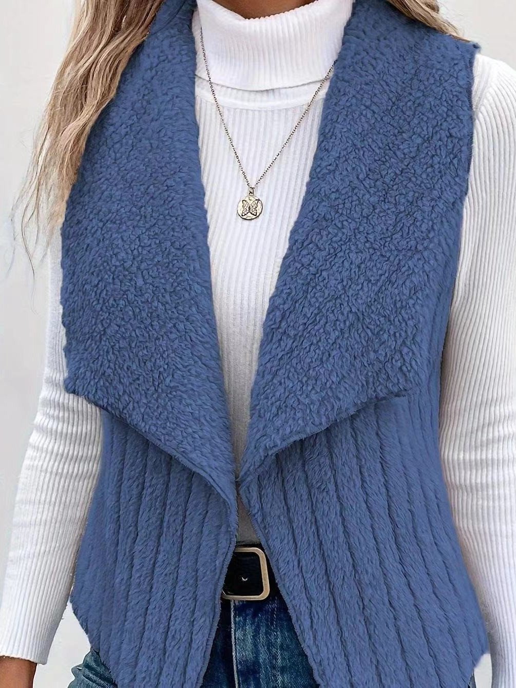 Unifarben Lässig Regelmäßige Passform Neu Herbst und Winter Fashion Lässig Einfach Ärmellos Vielseitig Jacke Tanktop