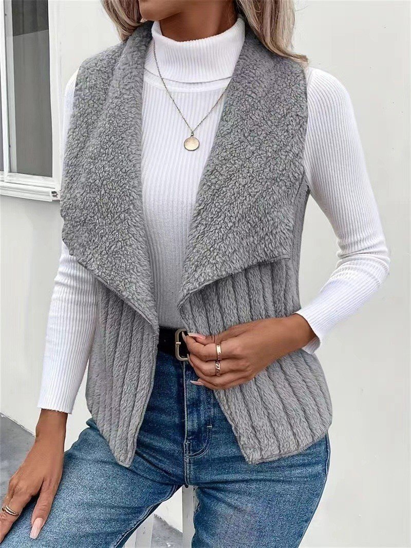 Unifarben Lässig Regelmäßige Passform Neu Herbst und Winter Fashion Lässig Einfach Ärmellos Vielseitig Jacke Tanktop