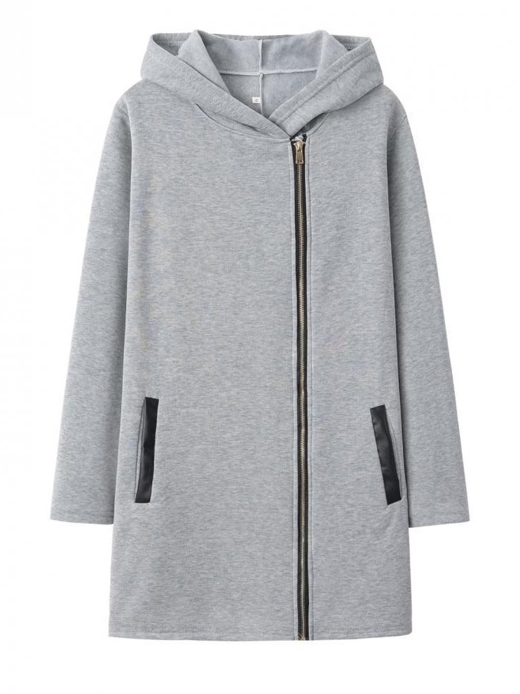 Damen Frühling/Herbst Oberbekleidung Retro Nahtverarbeitung Unifarben Langarm Stehkragen Jacke