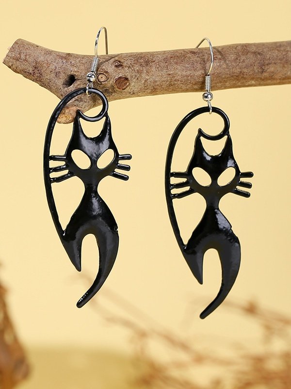 Halloween Ohrringe Grusel Lustig Schädel Spinne Kürbis Geist Schwarze Katze Ohrringe echt Golden Galvanisiert Schmuck Ohrringe