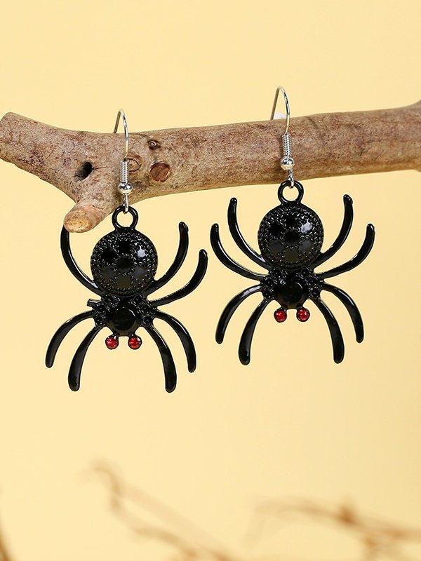 Halloween Ohrringe Grusel Lustig Schädel Spinne Kürbis Geist Schwarze Katze Ohrringe echt Golden Galvanisiert Schmuck Ohrringe