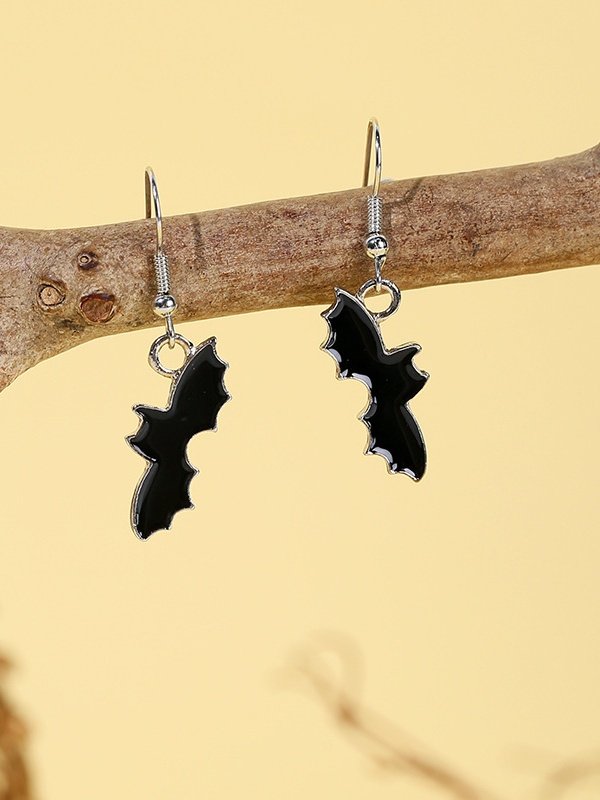 Halloween Ohrringe Grusel Lustig Schädel Spinne Kürbis Geist Schwarze Katze Ohrringe echt Golden Galvanisiert Schmuck Ohrringe