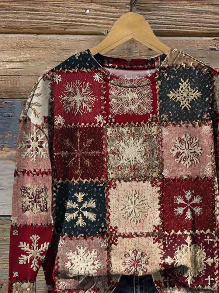 Damen Weihnachten Rundhals Print Lässig Frühling/Herbst Langarm Sweatshirt