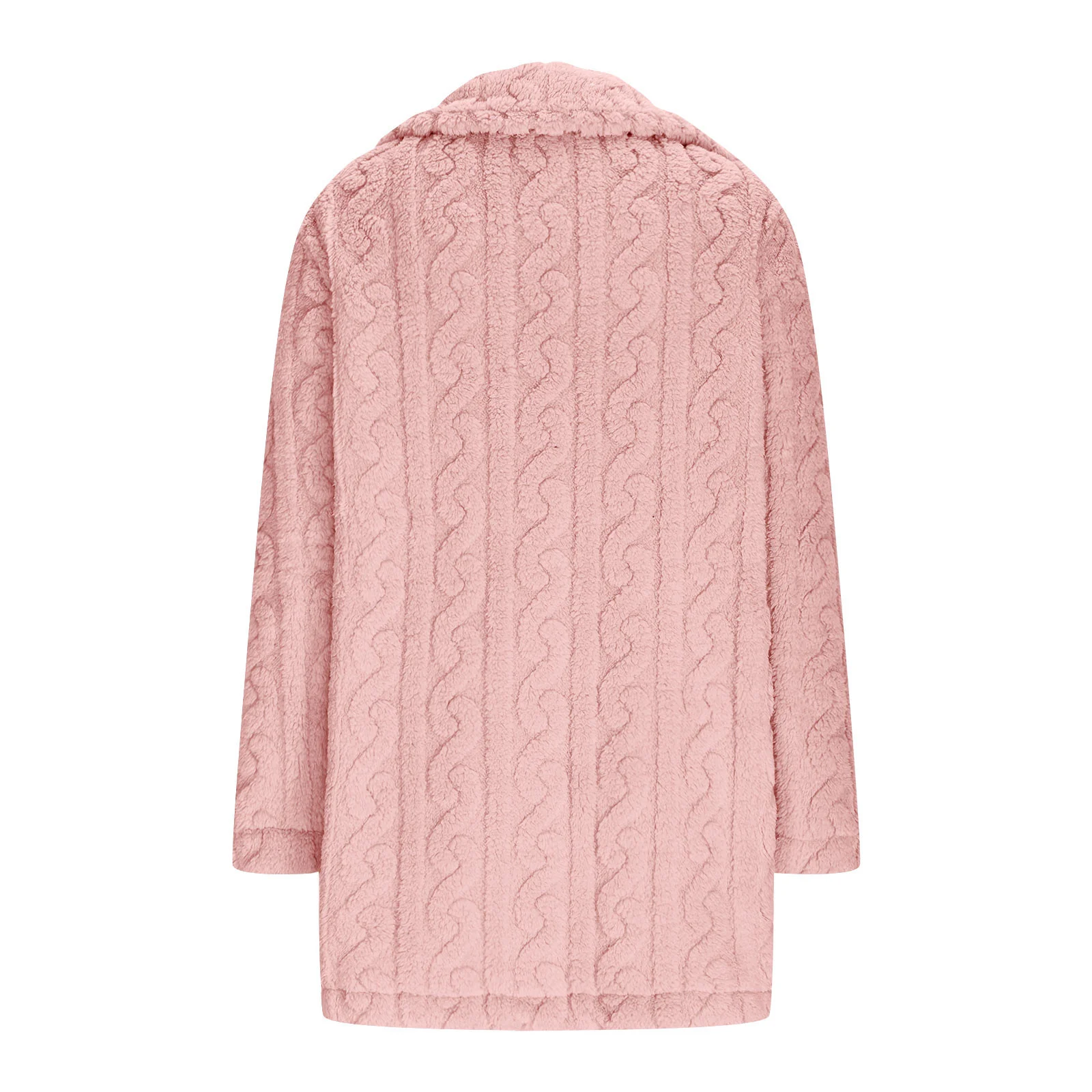 Damen Winter Oberbekleidung Lässig Unifarben Langarm Vlies Mantel