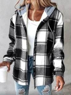 Damen Frühling/Herbst Oberbekleidung Retro Print Gestreift Langarm Stehkragen Jacke