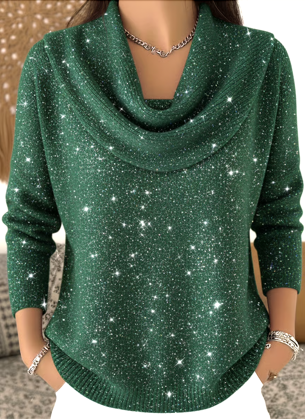 Damen Unifarben Frühling/Herbst Lässig Langarm Rundhals Baumwolle Pullover