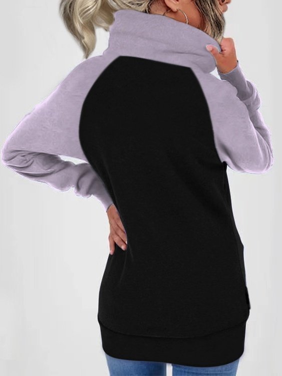 Damen Frühling/Herbst Oberbekleidung Retro Nahtverarbeitung Unifarben Langarm Stehkragen Jacke