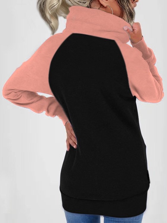 Damen Frühling/Herbst Oberbekleidung Retro Nahtverarbeitung Unifarben Langarm Stehkragen Jacke