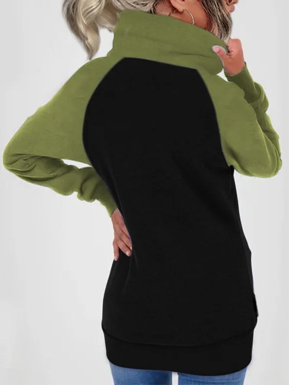 Damen Frühling/Herbst Oberbekleidung Retro Nahtverarbeitung Unifarben Langarm Stehkragen Jacke