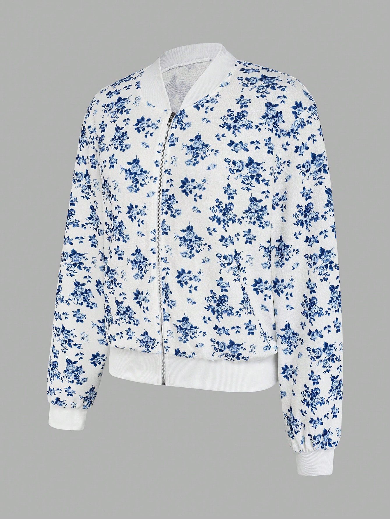 Damen Frühling/Herbst Oberbekleidung Retro Print Geblümt Langarm Jacke