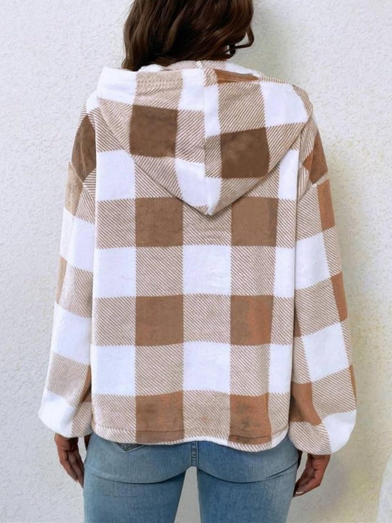 Damen Geometrisch Kapuze Print Retro Frühling/Herbst Langarm Sweatshirt