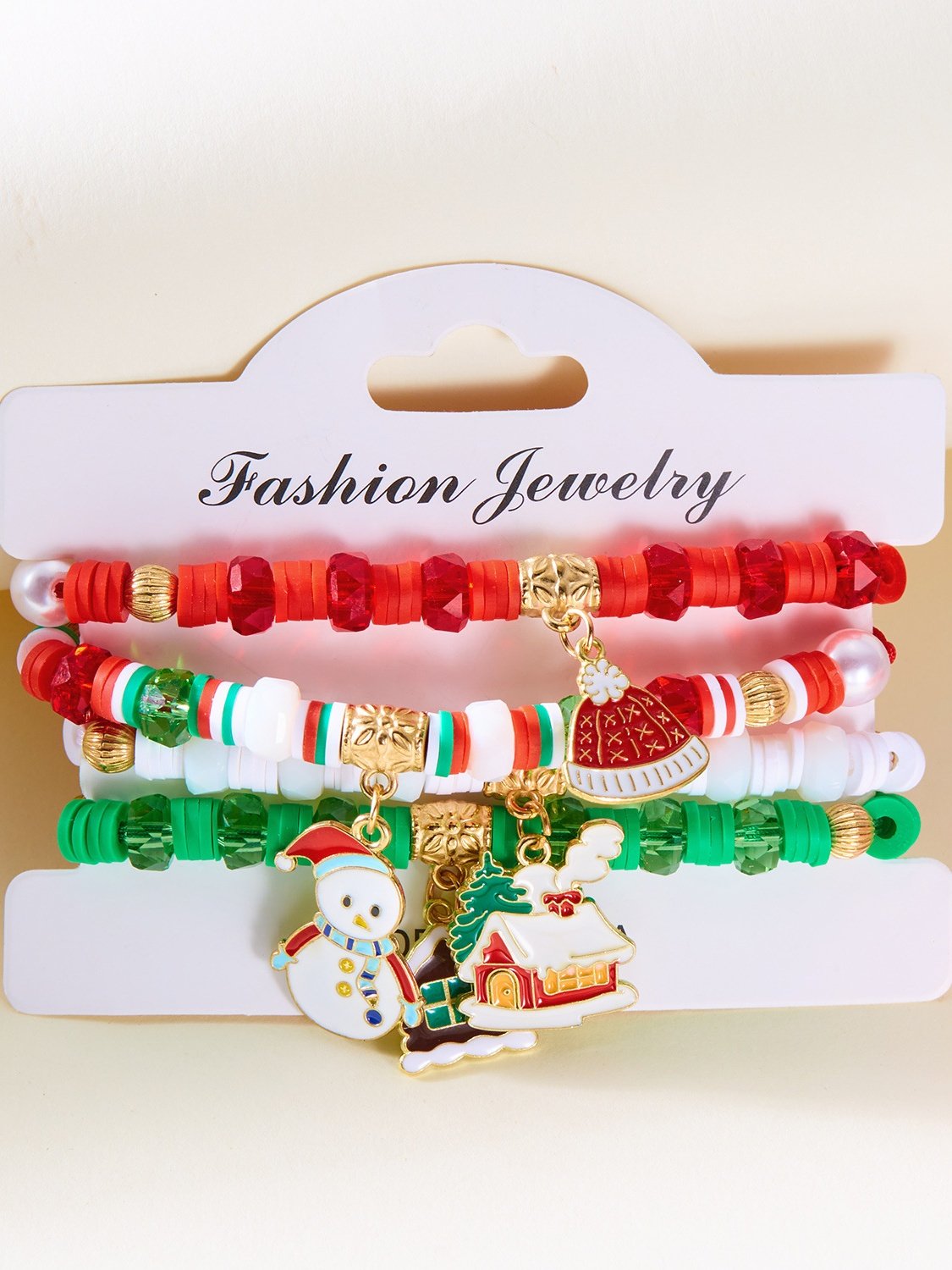 Weihnachten Polymer Ton Armband Weihnachten Bunt Weihnachtsmann Schneeflocke Schneemann Armband Weihnachten Armband Set