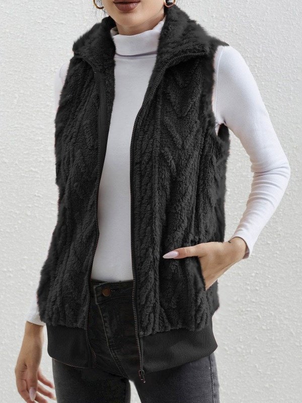 Polyester Baumwolle Stehkragen Elegant Tanktop