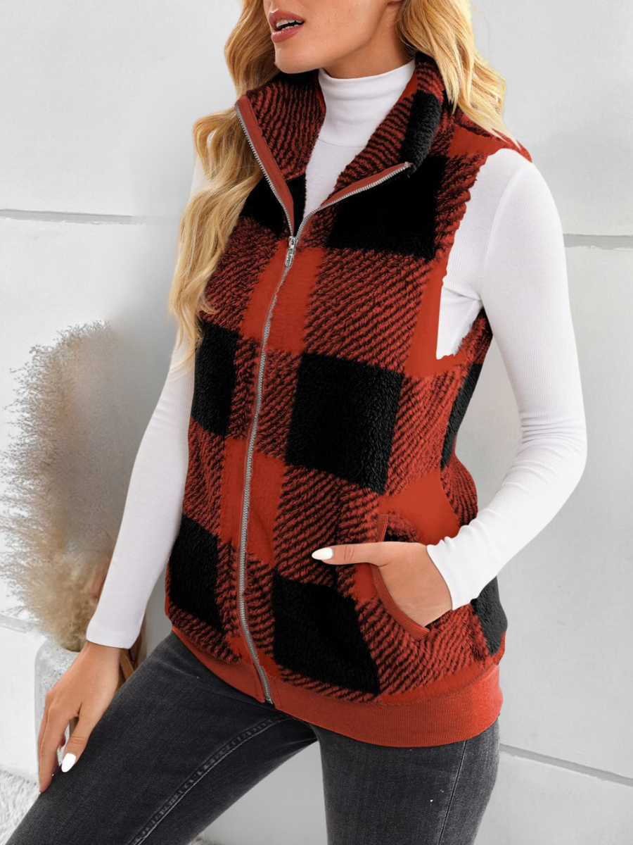 Polyester Baumwolle Stehkragen Elegant Tanktop