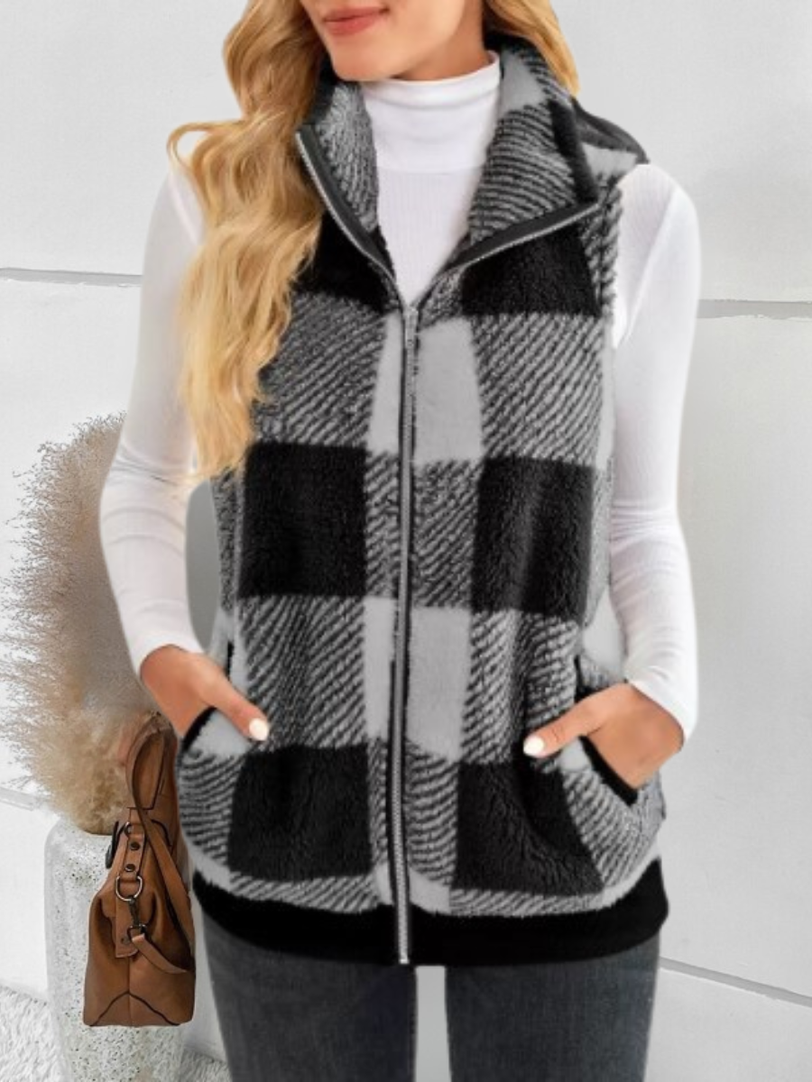 Polyester Baumwolle Stehkragen Elegant Tanktop