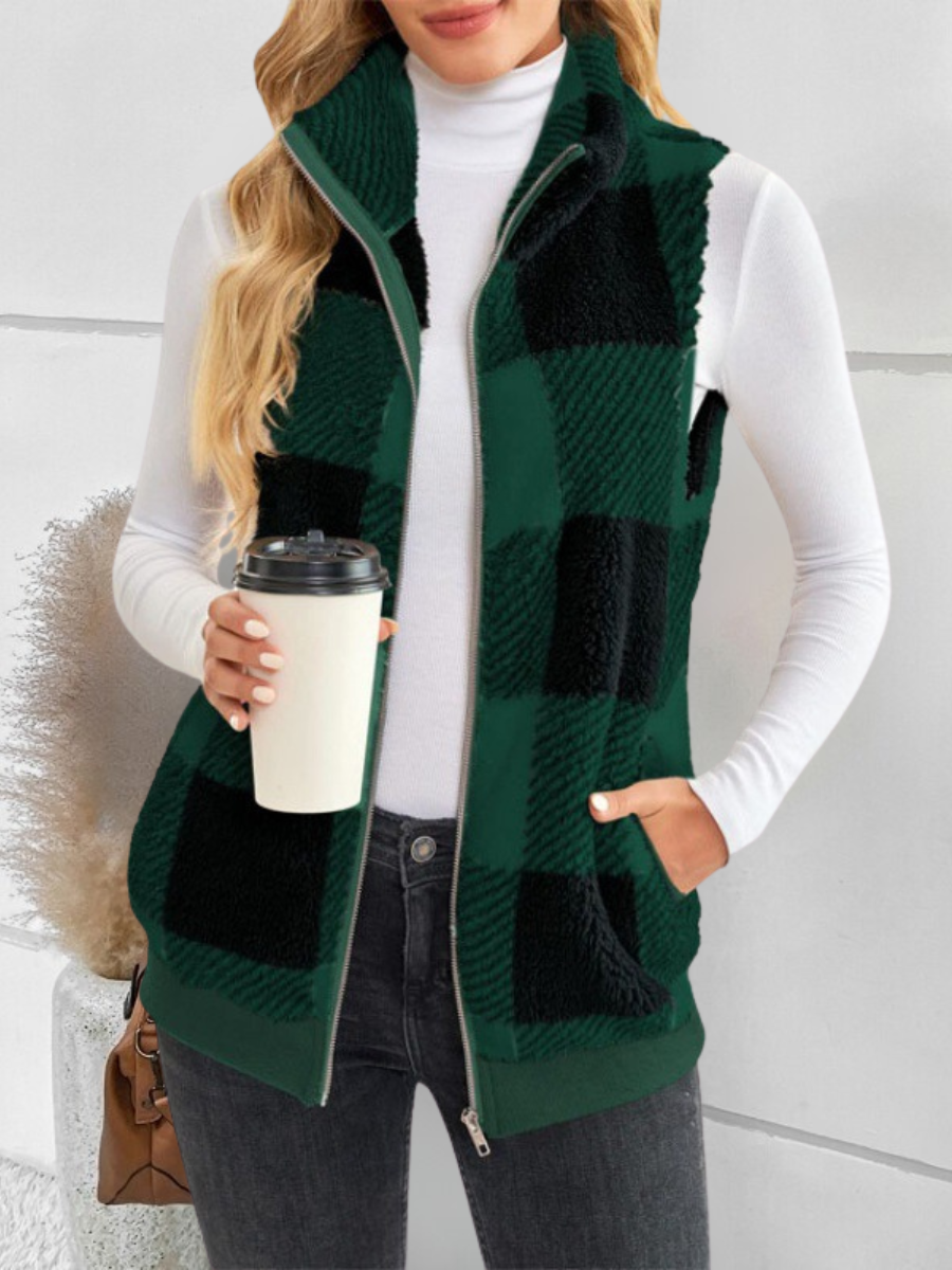 Polyester Baumwolle Stehkragen Elegant Tanktop