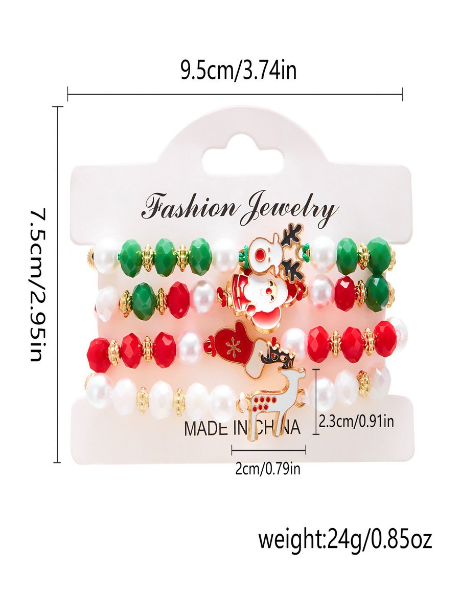 Weihnachten Polymer Ton Armband Weihnachten Bunt Weihnachtsmann Schneeflocke Schneemann Armband Weihnachten Armband Set