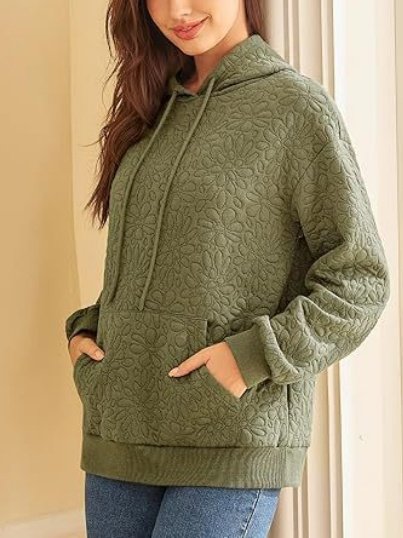 Damen Geblümt Kapuze Jacquard Lässig Frühling/Herbst Langarm Sweatshirt